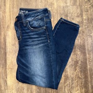 American Eagle Outfitters Dark Blue Ankle Jeans